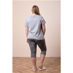 Пижама футболка и капри М325295Пср