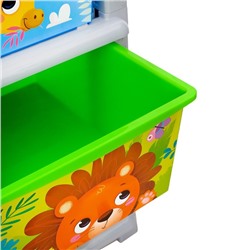 Комод пластиковый детский «Весёлый зоопарк», 3 секции