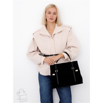 Сумка женская кожаная 1020L black Polina&Eiterou