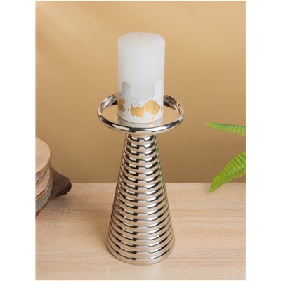 Подсвечник «Флэйм», 12×12×22.5 см, алюминий