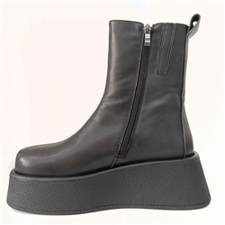 H609M-L951-2T черн кожа Ботинки зима женские (38-41)/4