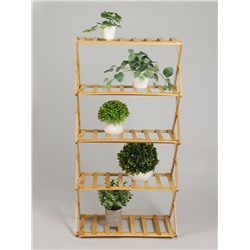 Подставка для цветов Greengo, 5 полок, 50×25×89 см, напольная, бамбук