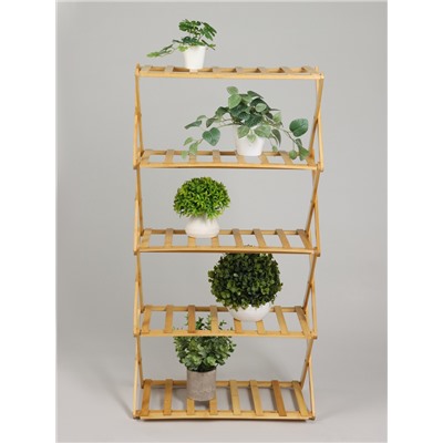 Подставка для цветов Greengo, 5 полок, 50×25×89 см, напольная, бамбук