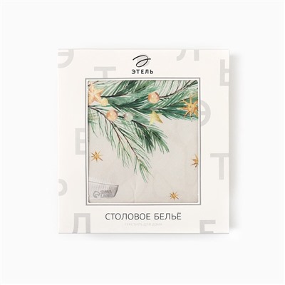 УЦЕНКА Скатерть Этель Spruce mood d=150см +/-3см с ВГМО, 100%хл, саржа 190гр/м2