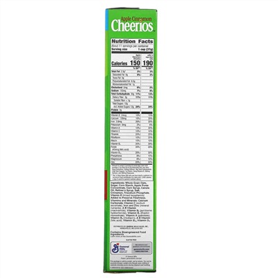 General Mills, Apple Cinnamon Cheerios, Gluten Free, 14.2 oz (402 g)