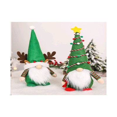 Новогоднее украшение Гном ЕЛКА 14x7x35 см / N102 /уп 100/ микс