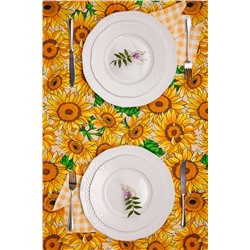 Набор Мари Санна Подсолнухи+клетка (скатерть 150*150+салфетки 6 шт.)