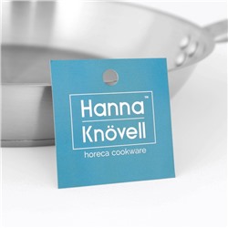 Сковорода Hanna Knövell, d=30 см, h=5.5 см, нержавеющая сталь, толщина стенки 0.6 мм, длина ручки 24.5 см, индукция
