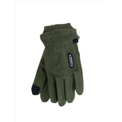 Утеплённые мужские перчатки  цвет зеленый