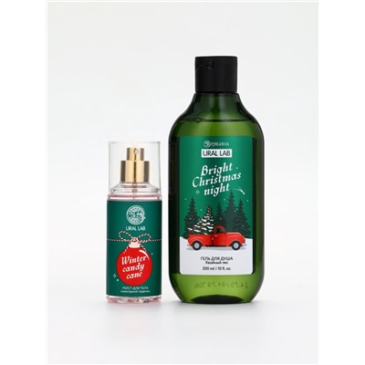 Подарочный набор Happy New Year: гель для душа и мист для тела, зелёный, URAL LAB