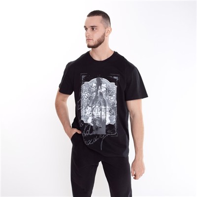 Футболка мужская, цвет чёрный, размер 56 (4XL)