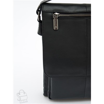 Сумка мужская кожаная 7618Z black Zinimsk в Новосибирске