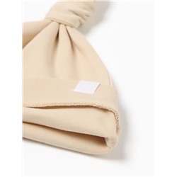 Шапочка детская с узелком MINAKU Nature, размер 42, бежевая