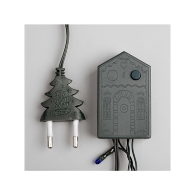 УЦЕНКА Гирлянда «Нить» 9 м, IP20, тёмная нить, 240 ламп, свечение мульти, 8 режимов, 220 В