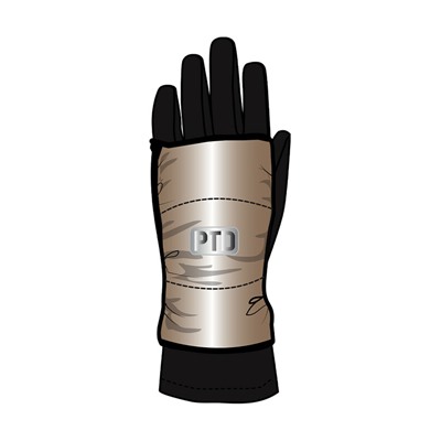 Комплект для девочек: митенки текстильные, перчатки трикотажные