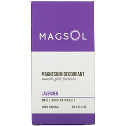 Magsol, Magnesium Deodorant, Lavender, 3.2 oz (95 g)