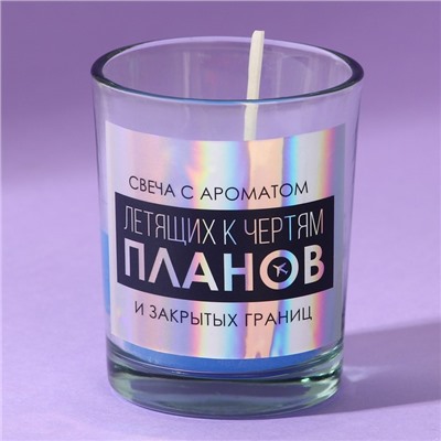 Ароматическая свеча в стакане «С ароматом летящим к чертям плавнов», прикол, океан, 5×6×5 см