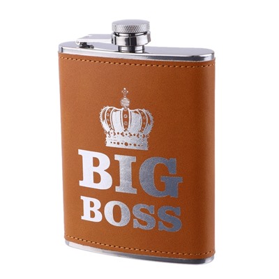 Фляжка BIG BOSS, нержавеющая сталь, 240 мл, 8 oz