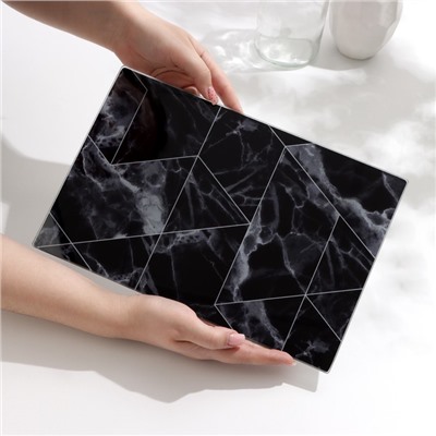 Разделочная доска «Черный мрамор», 20×30 см