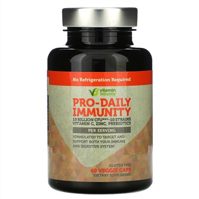 Vitamin Bounty, Pro-Daily Immunity, 10 Billion CFU, 60 Veggie Caps