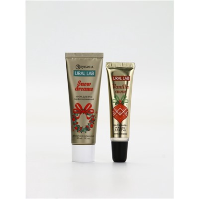 Новогодний подарочный набор косметики Magical Warm Winter: крем для рук и бальзам для губ, URAL LAB