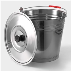 УЦЕНКА Ведро из нержавеющей стали, 12 л, d=32 см, AISI 201