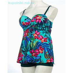 2864-1 Купальник раздельный платье (48-56)