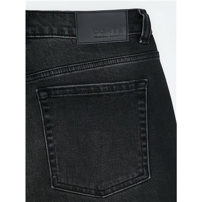 Актуальная коллекция CONTE CON-801 Чёрные джинсы wide leg с кокеткой