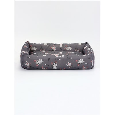 Лежанка для кошек, 60×45×15 см, серая