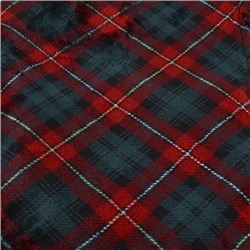 Плед флисовый 150х200 см Зеленый в клетку / GP611-6 /уп 20/100/ 714084 новогодний