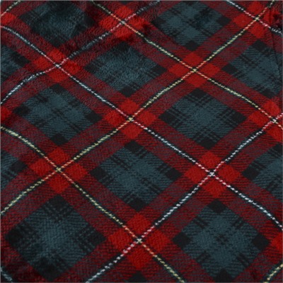 Плед флисовый 150х200 см Зеленый в клетку / GP611-6 /уп 20/100/ 714084 новогодний