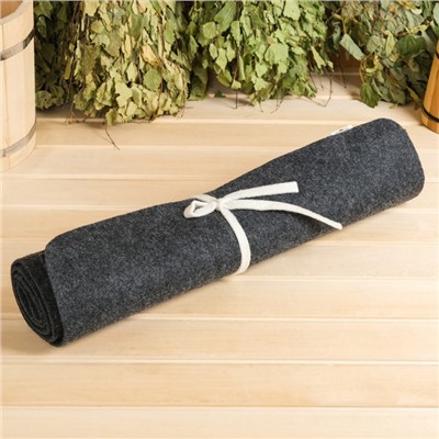 Коврик - лежак для бани и сауны, 200×60 см, тёмный, Добропаровъ