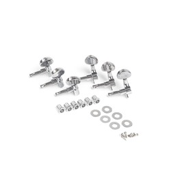 Комплект одиночной колковой механики Music Life, серебристые, 3+3