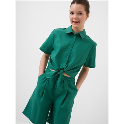 Комплект текстильный для девочек: рубашка, шорты