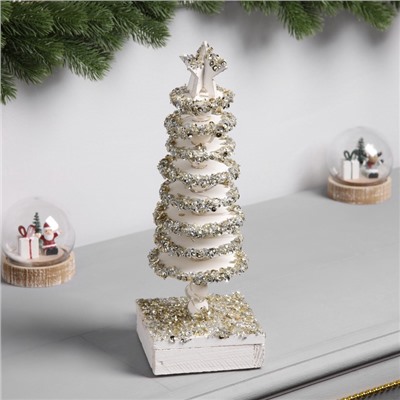 Фигура деревянная «Ёлочка», 30×10×10 см, 35 LED, батарейки AAx2 (не в комплекте), свечение теплое белое