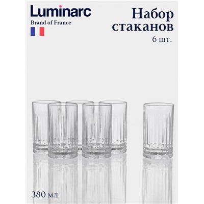 Набор стаканов Luminarc «Чикаго», 380 мл, 6 шт., стекло, прозрачный