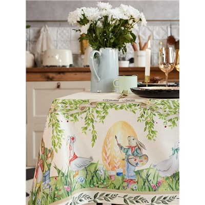 Скатерть «Этель. Акварельные зайцы», 110×147 см, 100% хлопок, саржа 190 г/м²