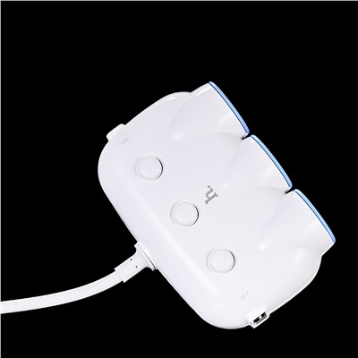 Автомобильный разветвитель прикуривателя Hoco C1 3in1  2USB (white)