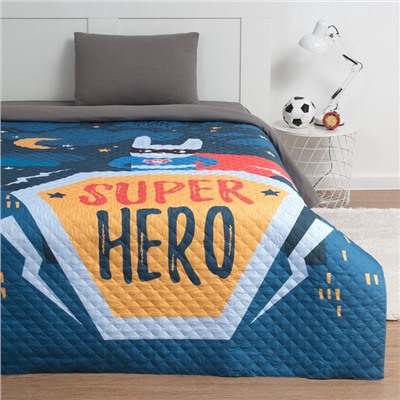 Покрывало 1.5-спальное «Этель» Super hero, 145×210 см, микрофибра