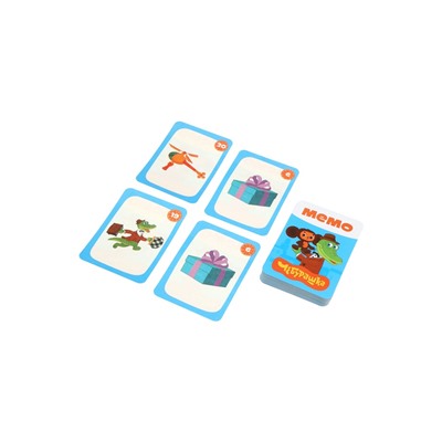 Настольная игра МЕМО «Чебурашка», 50 карточек