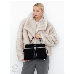 Сумка женская кожаная 9675MSS black Velina Fabbiano-Safenta в Новосибирске