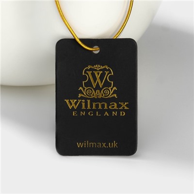 Сахарница с крышкой Wilmax, 210 мл, фарфор, белая