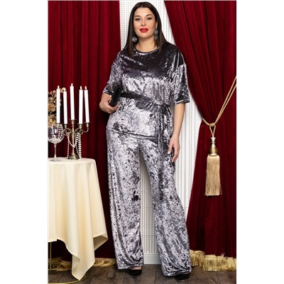 Блуза Таинственное очарование (серо-бежевая) Б14681-25М