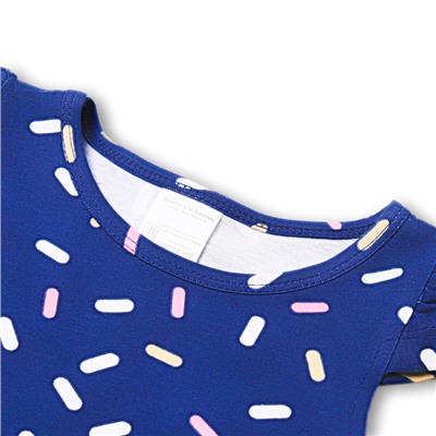 Платье для девочки «Конфетти», тёмно-синее, рост 122-128 см