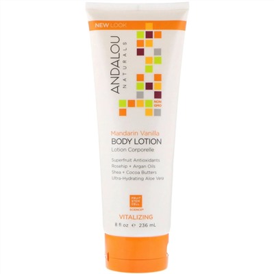 Andalou Naturals, лосьон для тела заряжающий энергией, мандарин и ваниль, 236 мл (8 жидк. унций)