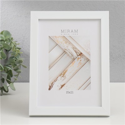 Фоторамка для фото 15×21 см «МИРАМ», пластик, белый