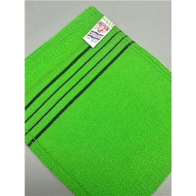 Bath Towel Мочалка-варежка для душа с пилинг-эффектом, однослойная, зелёный 28193