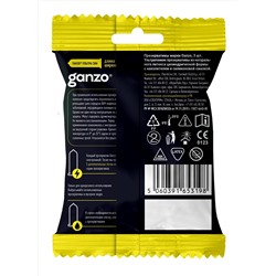 Ультратонкие презервативы Ganzo Ultra thin в мягкой упаковке - 3 шт.