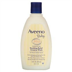 Aveeno, Сливочное средство для мытья для малышей «Успокаивающее облегчение», без отдушки, 12 жидк. унц. (354 мл)