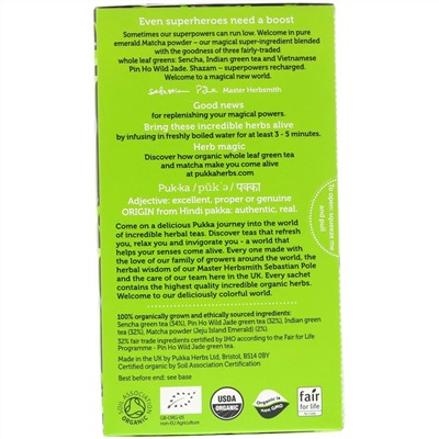 Pukka Herbs, Supreme Matcha Green, 20 Green Tea Sachets - 1.05 oz (30 g) Each